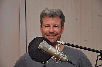 Prof. Friedemann Geiger bei der Podcast-Aufnahme